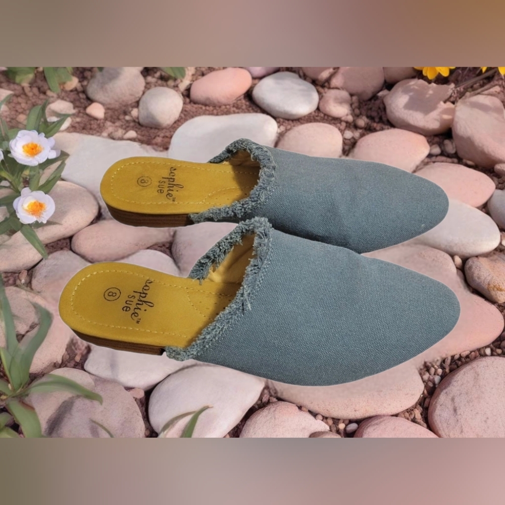 Sophie Sue denim casual slide sandals